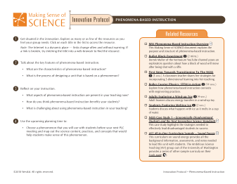 Innovation Protocol: Phenomena-Based Instruction cover image